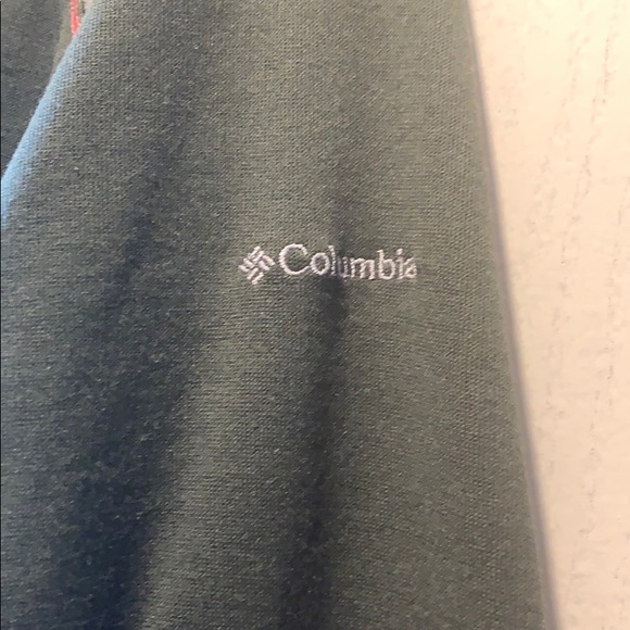 Columbia olive green jacket w pink stitching S/P - Picture 3 of 5